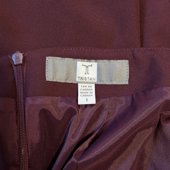 Tristan| NWOT Burgundy Midi Skirt - Picture 6 of 10